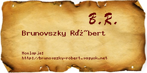 Brunovszky Róbert névjegykártya