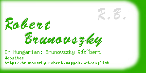 robert brunovszky business card